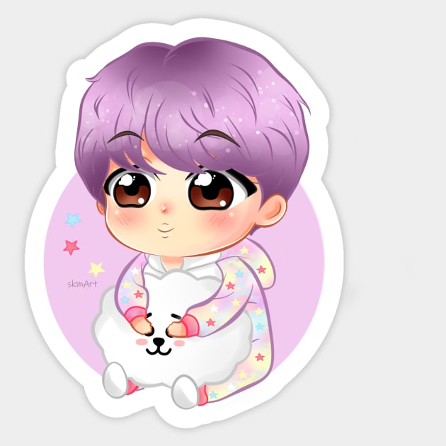 BTS Jin RUN BTS Ep. 97 Chibi Sticker by SkmArtShop